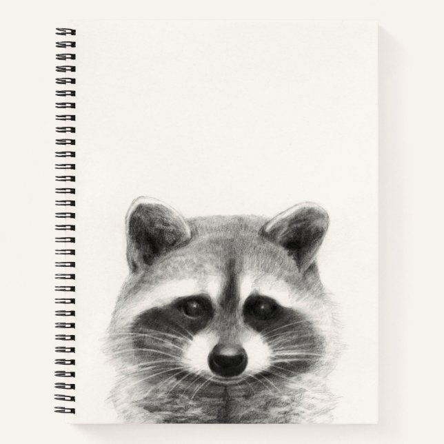 Carnet Dessin au crayon Raccoon (Devant)