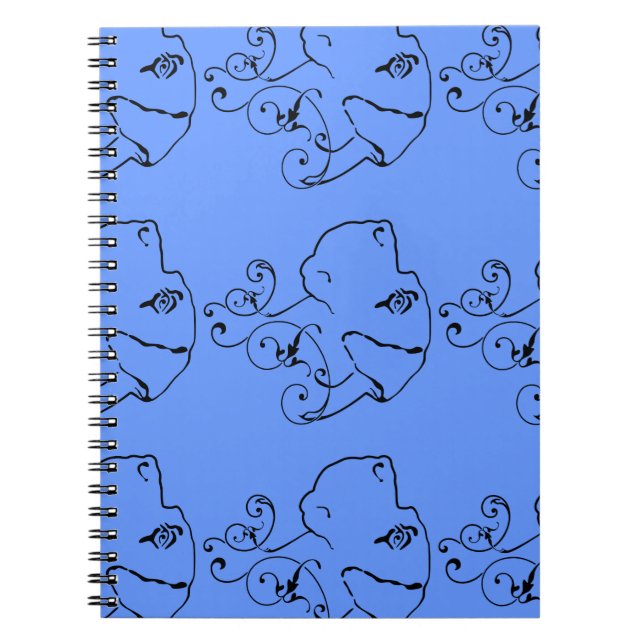 Carnet Dessin au trait tête de Grand Danois (Devant)