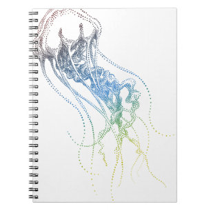 Carnet dessin coloré de méduses