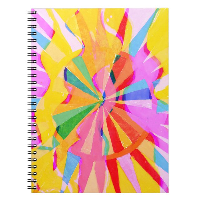 Carnet dessin créatif Abstrait, arrière - plan coloré. (Devant)