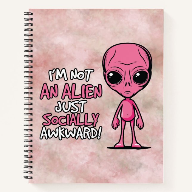 Carnet Dessin d'Alien Socialement Gêné (Devant)