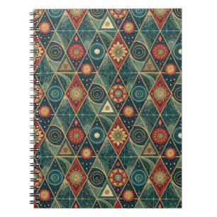 Carnet Dessin d'art de mandala géométrique bohème triangu
