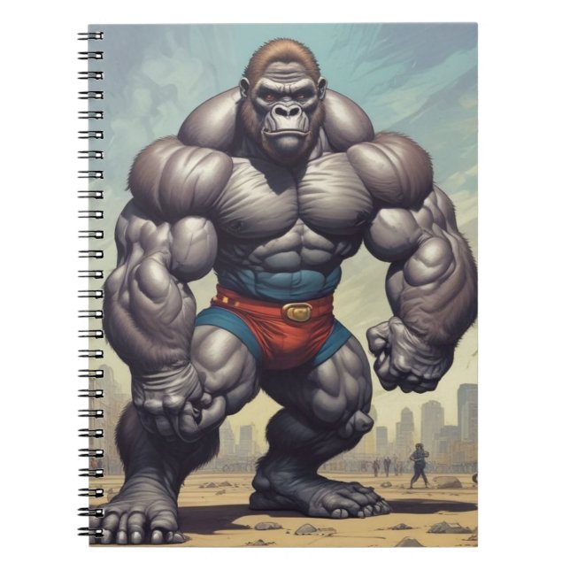 Carnet Dessin d'art pop de Gorilla Bodybuilder (Devant)