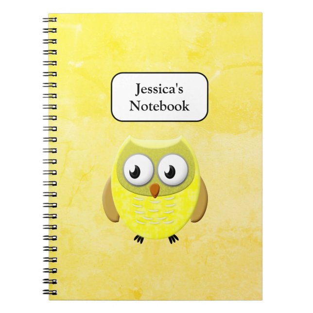 Carnet Dessin de bébé hibou (Devant)
