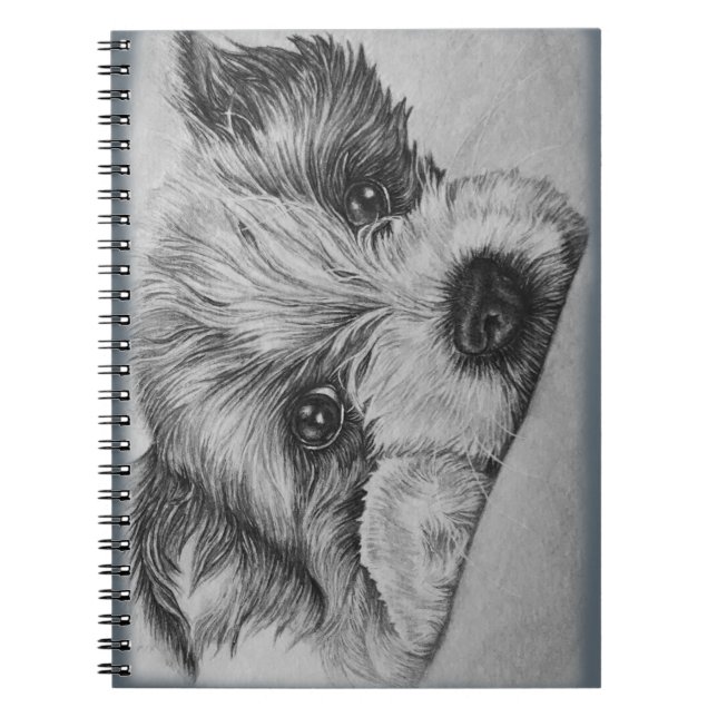Carnet Dessin de chiot d'art animal mignon (Devant)