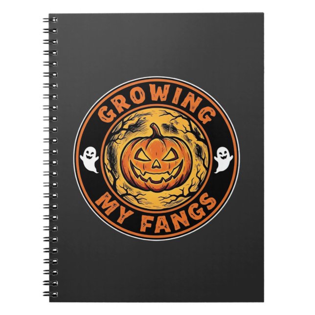 Carnet Dessin de citrouille d'Halloween de fantôme de cro (Devant)