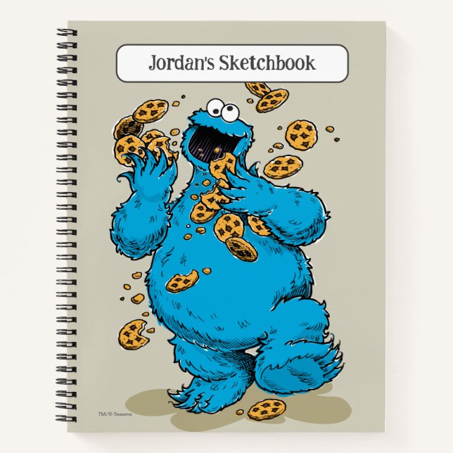 Carnet Dessin de Cookie Monster Crazy Cookies (Devant)