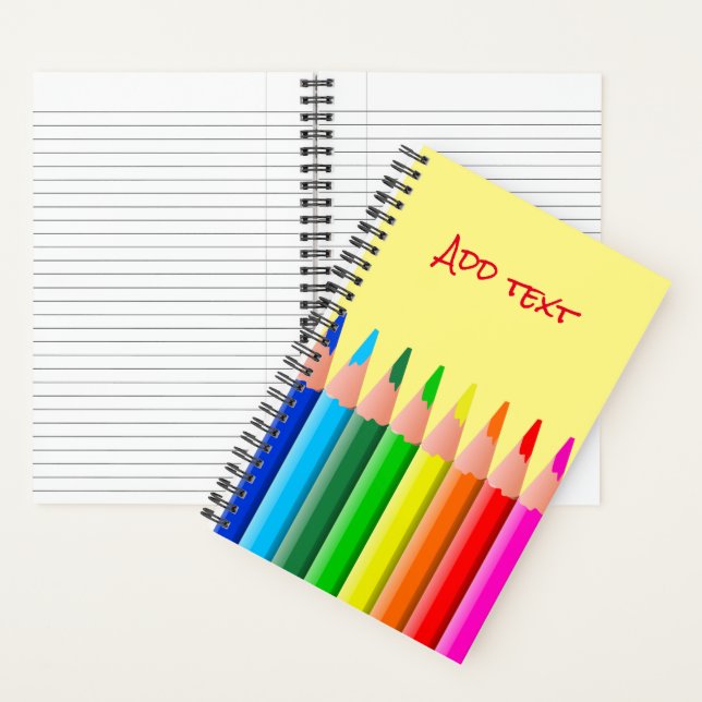 Carnet Dessin de crayons colorés (À l'intérieur)