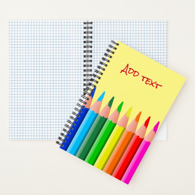 Carnet Dessin de crayons colorés (À l'intérieur)