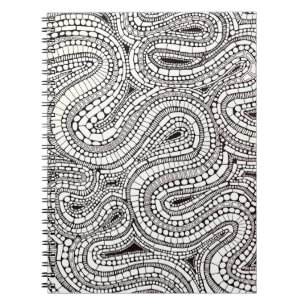 Carnet Dessin de formes abstraites courbes ondulées