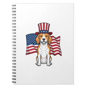 Carnet Dessin de gravure vintage de drapeau de chien Beag
