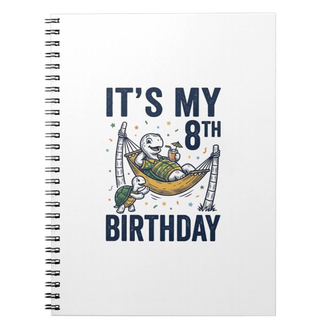 Carnet Dessin de hamac de tortue pour 8e anniversaire Gra (Devant)