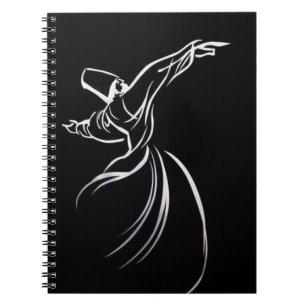 Carnet Dessin De Ligne Dervish Style De Calligraphe En Bl