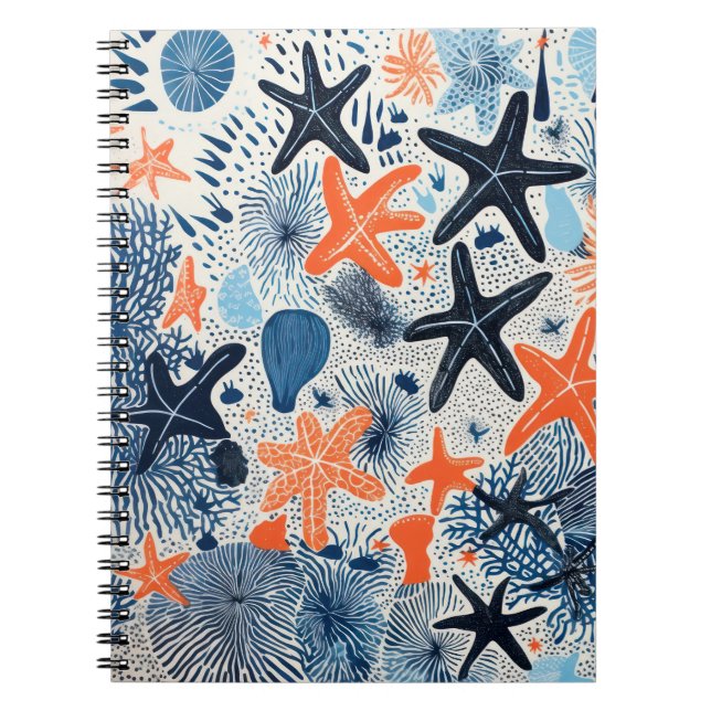 Carnet Dessin de motif de plage Starfish (Devant)