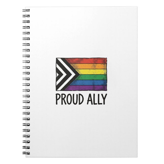 Carnet Dessin de T-Shirt Vectoriel Drapeau de Fierté Alli (Devant)