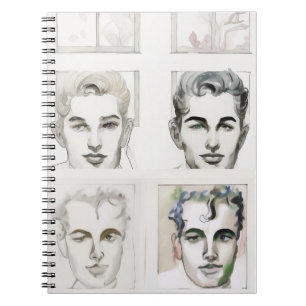 Carnet Dessin de trait d'aquarelle pour hommes