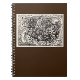 Carnet Dessin d'encre de bête hybride