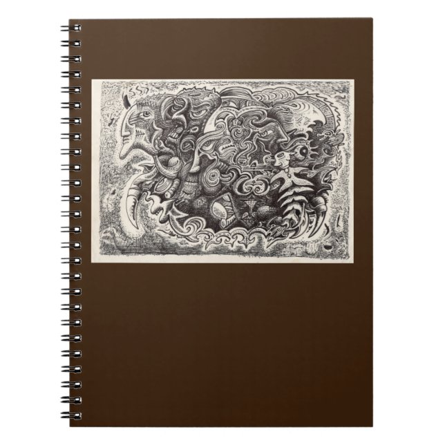 Carnet Dessin d'encre de bête hybride (Devant)