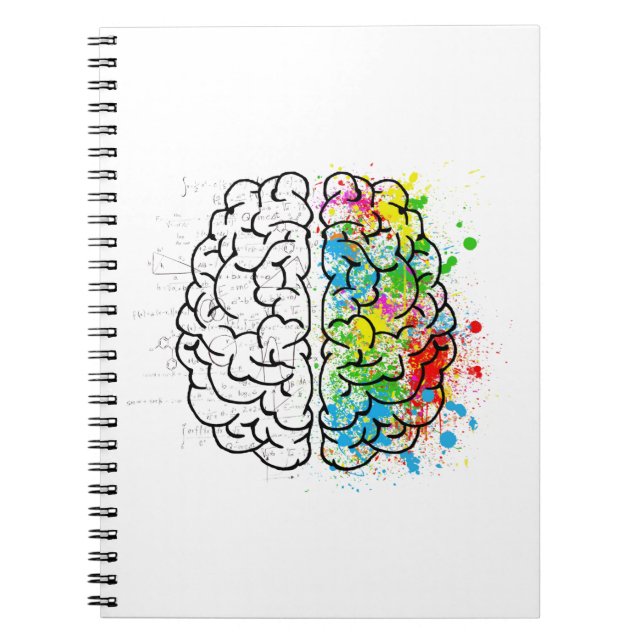 Carnet dessin d'idée de psychologie de l'esprit cérébral (Devant)