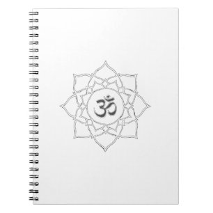 Carnet Dessin du symbole Om Fleur de Lotus