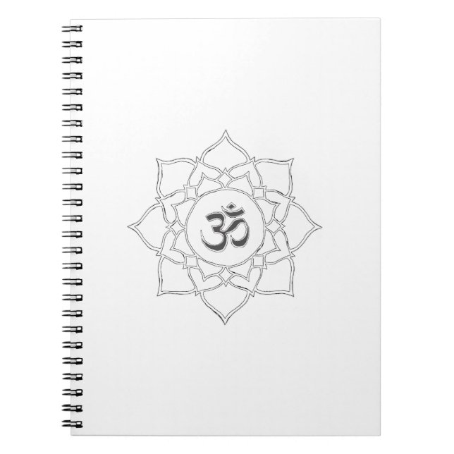 Carnet Dessin du symbole Om Fleur de Lotus (Devant)