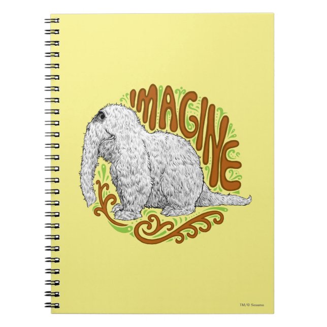 Carnet Dessin esquissé noir et blanc de Snuffleupagus (Devant)