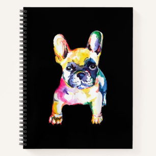 Carnet Dessin Français Bulldog original aquarelle