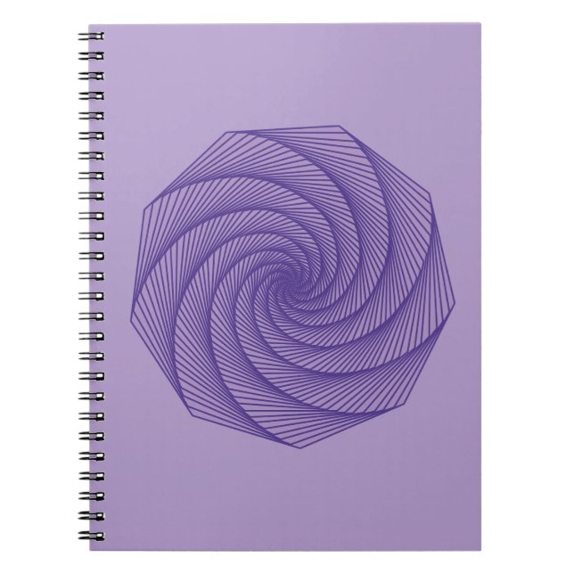 Carnet dessin géométrique Violet (Devant)