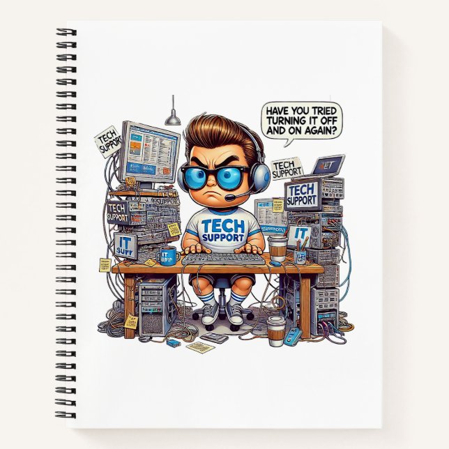 Carnet Dessin humoristique de support technique (Devant)