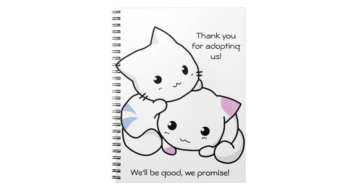 Carnet Dessin Mignon De Chaton De Garcon Et De Fille Dans Zazzle Fr