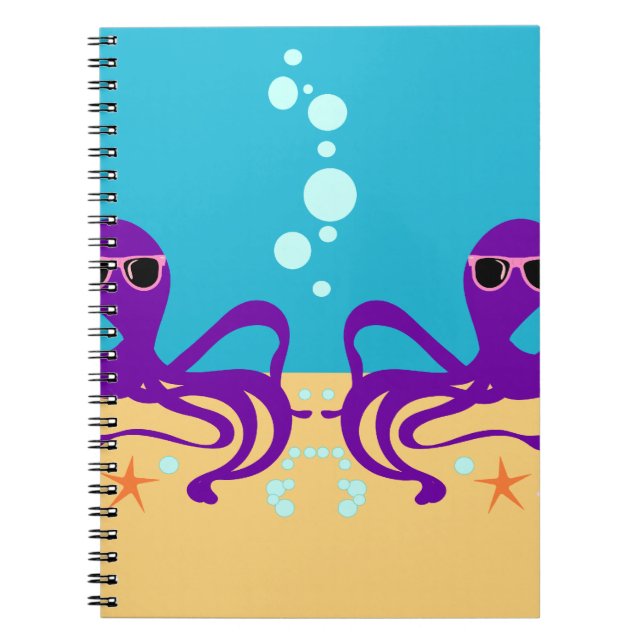 Carnet Dessin Motif super Octopus Fun Art (Devant)