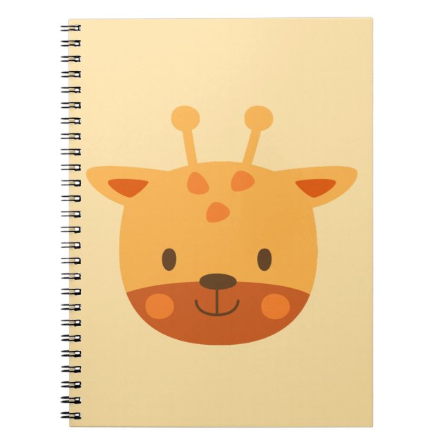 Carnet Dessin pour l'anniversaire des enfants de girafe (Devant)