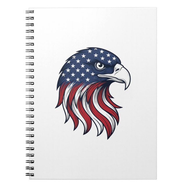 Carnet Dessin vectoriel de drapeau d'aigle patriotique po (Devant)