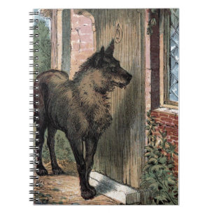 Carnet Dessin Vintage: Le loup à la porte de grand-mère