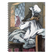 Dessin vintage : Le loup dans des vêtements de la