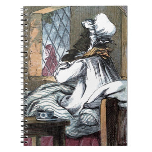 Carnet Dessin vintage : Le loup dans des vêtements de la