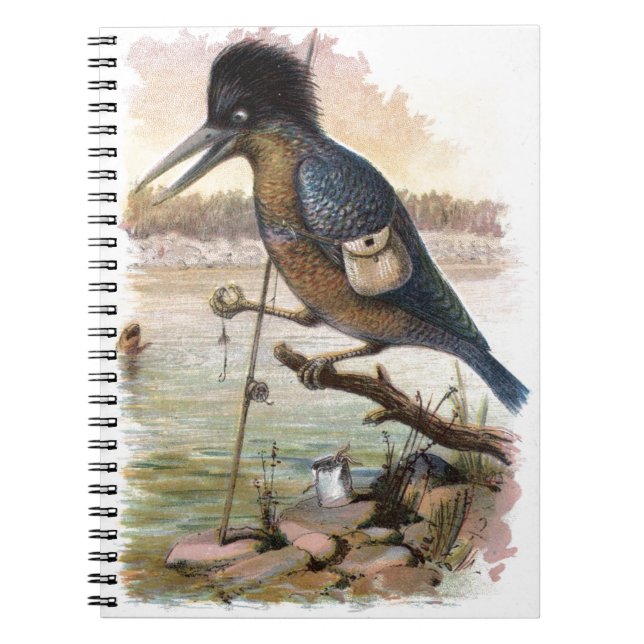 Carnet Dessin Vintage: Le Martin-pêcheur (Devant)