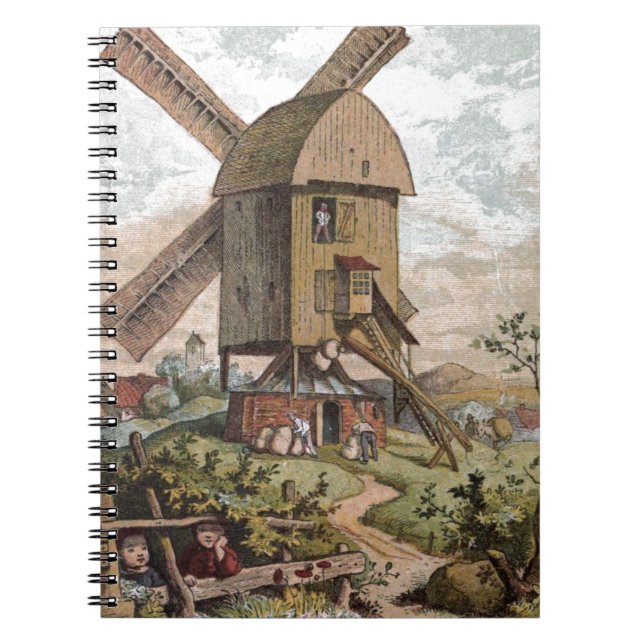 Carnet Dessin vintage : Le vieux moulin (Devant)