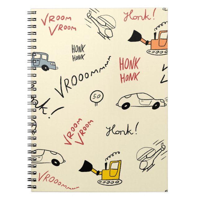 Carnet Dessins de voiture sans couture : drap de lit pour (Devant)