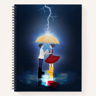 Carnet Détail De Lovestruck - Couple Sharing Umbrella