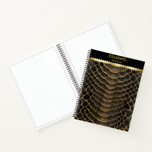 Carnet Détails complexes d'un serpent venimeux vibrant