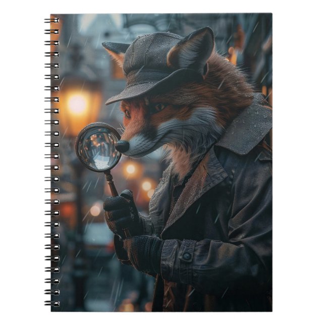 Carnet Détecteur de renard simple dans un cadre plus noir (Devant)