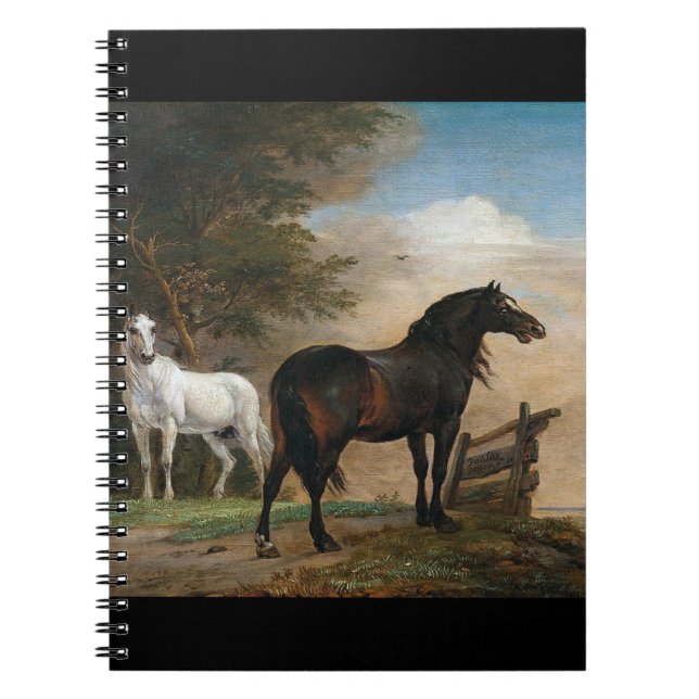 Carnet Deux chevaux dans le pâturage (Devant)