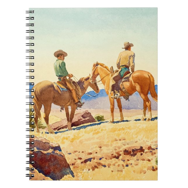 Carnet Deux cowboys à cheval par Maynard Dixon (Devant)