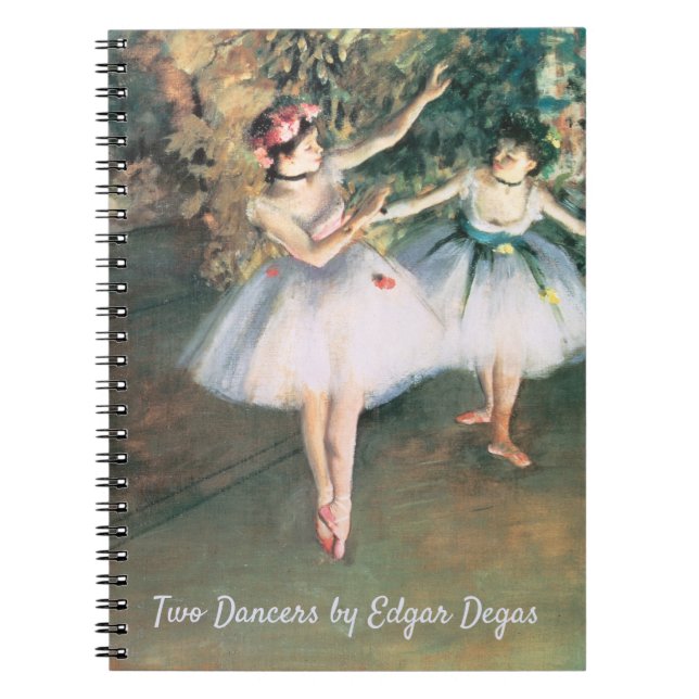 Carnet Deux danseuses sur une scène par Edgar Degas, Art  (Devant)