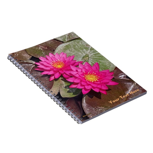 Carnet Deux Lys D'Eau Rose (Côté Droit)