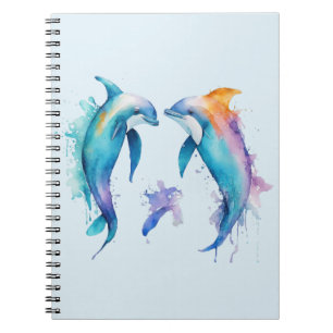 Carnet Deux mignons dauphins