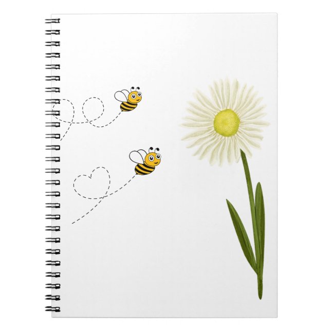 Carnet Deux petites abeilles mignonnes (Devant)