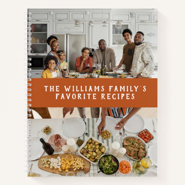 Carnet Deux Photos Citrouille Orange Simple Recettes Fami (Devant)