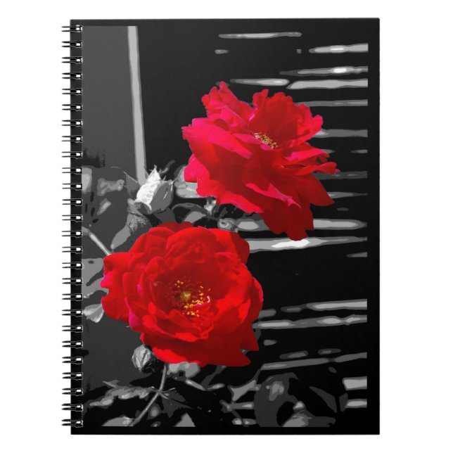 CARNET DEUX ROSES ROUGES (Devant)